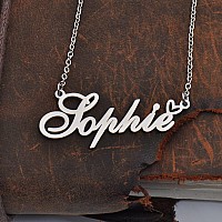 Heart Name Necklace For Women Silver Jonathan Ideal