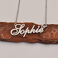 Heart Name Necklace For Women Silver Jonathan Ideal