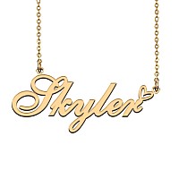 Huan Xun Custom Made Any Choker Name Necklace Personalized With Heart For Boys Girls Skyler