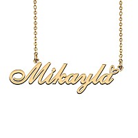 Huan Xun Customized Nameplate Necklace Charm Jewelry For Mom Mikayla