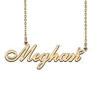 Huan Xun Customized Nameplate Necklace Charm Jewelry For Mom Meghan