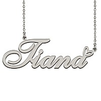 Huan Xun Custom Made Love Heart Initial Pendant Name Necklace For Mom Girls Tiana