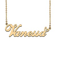 Huan Xun Custom Made Any Choker Name Necklace Personalized With Heart For Boys Girls Vanessa