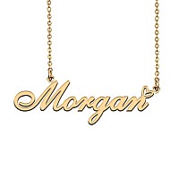 Huan Xun Customized Nameplate Necklace Charm Jewelry For Mom Morgan