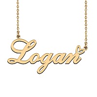 Huan Xun Customized Nameplate Necklace Charm Jewelry For Mom Logan