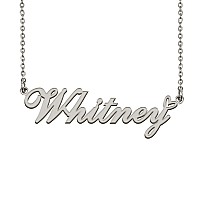 Huan Xun Custom Made Love Heart Initial Pendant Name Necklace For Mom Girls Whitney