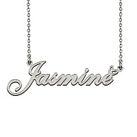 Heart Name Necklace For Women Silver Jasmine Ideal