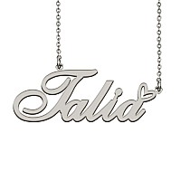 Huan Xun Custom Made Love Heart Initial Pendant Name Necklace For Mom Girls Talia