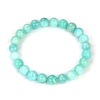 Adabele Real Natural Grade A Bluegreen Russian Amazonite Gemstone Beaded Bracelet 75 Inch Stretch Chakras Healing Crystal Ston