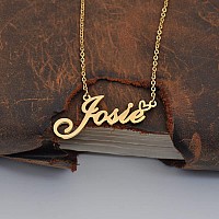 Aoloshow Stainless Steel Silver Name Necklace Julian Heart Charm Necklace Best Friends Jewelry Gifts