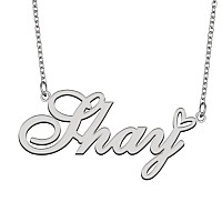 Aoloshow Stainless Steel Silver Name Necklace Shay Heart Charm Necklace Best Friends Jewelry Gifts