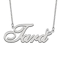 Aoloshow Stainless Steel Silver Name Necklace Tara Heart Charm Necklace Best Friends Jewelry Gifts