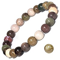 Dazcolo Natural Gemstone Bracelet 75 In Stretch Gems Stones 8Mm Round Beads Healing Crystals Quartz Women Men Girls Gifts Indi