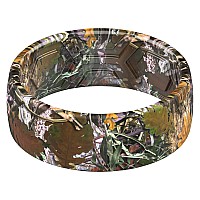 Thunderfit Silicone Wedding Rings Men 2 Layer Top Printed Design 8Mm Width 2Mm Thick Camo 7 Size 12125 2180Mm