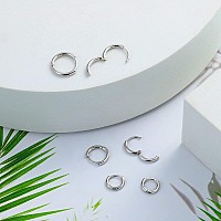 Micuco Small Huggie Hoop Earrings For Women Tiny Cartilage Hoop Earrings For Men Helix Daith Tragus Ear Hugging Hoop Earrings Wh