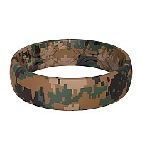 Thunderfit Silicone Wedding Bands For Women Printed Design 55Mm Width 18Mm Thick Camo 7 Size 11115 2070Mm