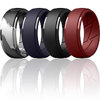 Thunderfit Silicone Ring Men Breathable With Air Flow Grooves 10Mm Wide 25Mm Thick Awblack Awmidnightblue Awburgundy