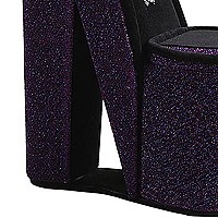 Benjara Decorative High Heel Shoe Jewelry Box with 3 Hooks and Storage, Purple