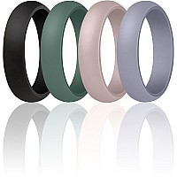 Thunderfit Silicone Wedding Bands For Women 55Mm Wide 2Mm Thick Awpine Green Awlavender Gray Awsand Pink Black Siz