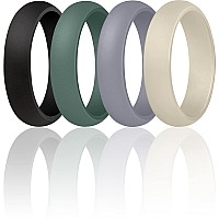 Thunderfit Silicone Wedding Bands For Women 55Mm Wide 2Mm Thick Awcool Gray Awcactus Awstone Black Size 657 17