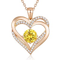 Louisa Secret Love Heart Birthstone Necklaces For Women 935 Sterling Silver Women Pendant Necklace Mothers Day Birthday Ann