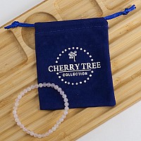 Cherry Tree Collection Small Medium Large Sizes Gemstone Beaded Bracelets For Women Men And Teens 4Mm Round Beads Ros