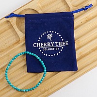 Cherry Tree Collection Small Medium Large Sizes Gemstone Beaded Bracelets For Women Men And Teens 4Mm Round Beads Tur