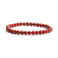 Cherry Tree Collection Small Medium Large Sizes Gemstone Beaded Bracelets For Women Men And Teens 4Mm Round Beads Red