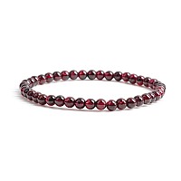 Cherry Tree Collection Small Medium Large Sizes Gemstone Beaded Bracelets For Women Men And Teens 4Mm Round Beads Red