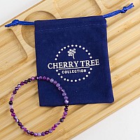 Cherry Tree Collection Small Medium Large Sizes Gemstone Beaded Bracelets For Women Men And Teens 4Mm Round Beads Lac