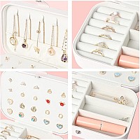 Travel Jewelry Box Small Jewelry Organizer Boxes For Women Girls 2 Layer Sparkle Jewlery Case Pu Leather Mini Portable Jewerl