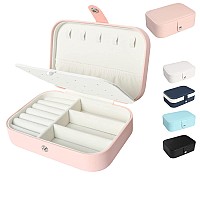 Travel Jewelry Box Small Jewelry Organizer Boxes For Women Girls 2 Layer Travel Jewlery Case Pu Leather Mini Portable Jewerly