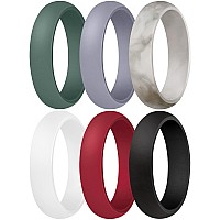 Thunderfit Silicone Wedding Bands For Women 55Mm Wide 2Mm Thick Awlavender Gray Awpine Green Awwhite Awred Black