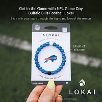 Lokai Silicone Beaded Bracelet For Men Women Nfl Football Collection Buffalo Bills Logo Small Silicone Jewelry Fashion