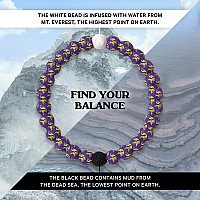 Lokai Silicone Beaded Bracelet For Men Women Nfl Football Collection Minnesota Vikings Logo Medium Silicone Jewelry Fas