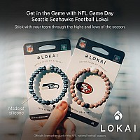 Lokai Silicone Beaded Bracelet For Men Women Nfl Football Collection Seattle Seahawks Logo Large Silicone Jewelry Fashi