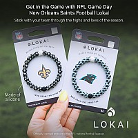 Lokai Silicone Beaded Bracelet For Men Women Nfl Football Collection New Orleans Saints Logo Large Silicone Jewelry Fas