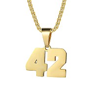 Number Necklaces Personalized Necklaces 18K Gold Plated Initial Number Pendant Stainless Steel Chain Movement Necklaces For Men