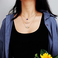 Long Tiantian Evil Eye Pendant Necklaceblue Turkish Glass Leather Rope Evil Eye Necklace For Women Men Lucky Protection Necklac