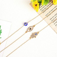 Long Tiantian Evil Eye Pendant Necklaceblue Turkish Glass Leather Rope Evil Eye Necklace For Women Men Lucky Protection Necklac