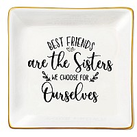 Joycuff Bestie Gifts For Women Friends Birthday Thanksgiving Day Mothers Day Christmas Jewelry Trinket Dish Tray Holder