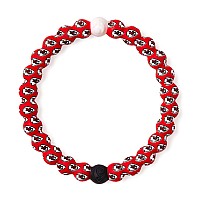 Lokai Silicone Beaded Bracelet For Men Women Nfl Football Collection Kansas City Chiefs Red Logo Large Silicone Jewelry