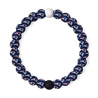 Lokai Silicone Beaded Bracelet For Men Women Nfl Football Collection New England Patriots Blue Logo Extra Large Silicon