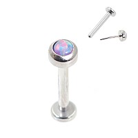 Newkeepsr 20G G23 Titanium Press Fit Threadless Push Pop In 25Mm Multilavender Opal Top Labret Lip Monroe Backing For Nose Stu