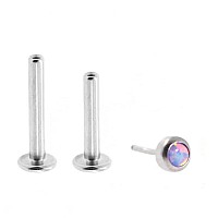 Newkeepsr 20G G23 Titanium Press Fit Threadless Push Pop In 25Mm Multilavender Opal Top Labret Lip Monroe Backing For Nose Stu