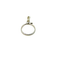 Bedrock Jewelry Solid Sterling Silver Coin Holder Bezel Charm Pendant Silver Dollar