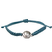 Sportybella Basketball Bracelet Charm Bracelet Basketball Jewelry Perfect Basketball Gift Light Blue