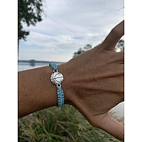 Sportybella Basketball Bracelet Charm Bracelet Basketball Jewelry Perfect Basketball Gift Light Blue