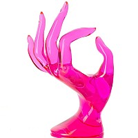 Homegoal Hand Jewelry Holder Bracelet Ring Watch Jewelry Display Holder Stand Mannequin Hand Polyresin 7 Inch Rose Red