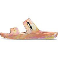 Crocs Unisexadult Classic Tie Dye Twostrap Sandals Papayamulti 8 Men10 Women